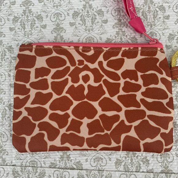 Simply Southern ID Wallet Keychain Brown Giraffe Print Cute BOHO NWT - Picture 7 of 9